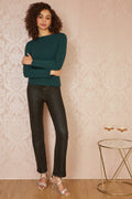 Yumi Green Sparkle Knit Jumper