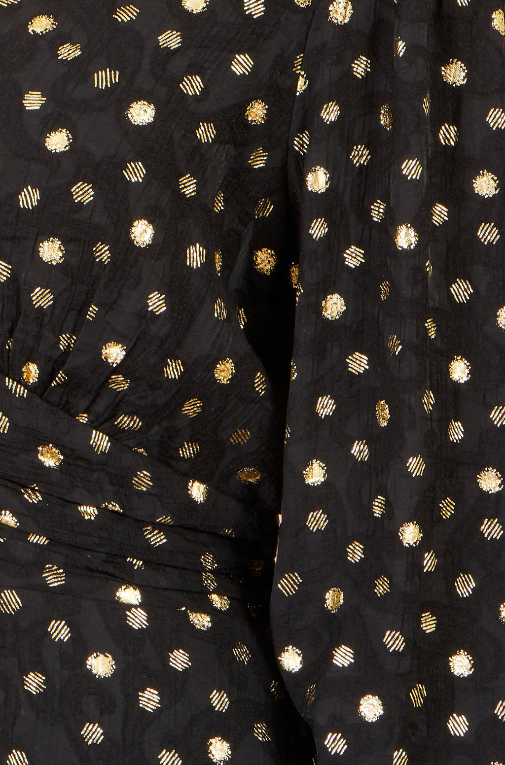 Yumi Black Foil Print Midi Dress