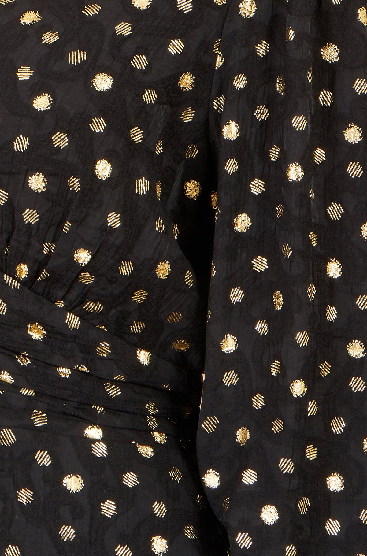 Yumi Black Foil Print Midi Dress
