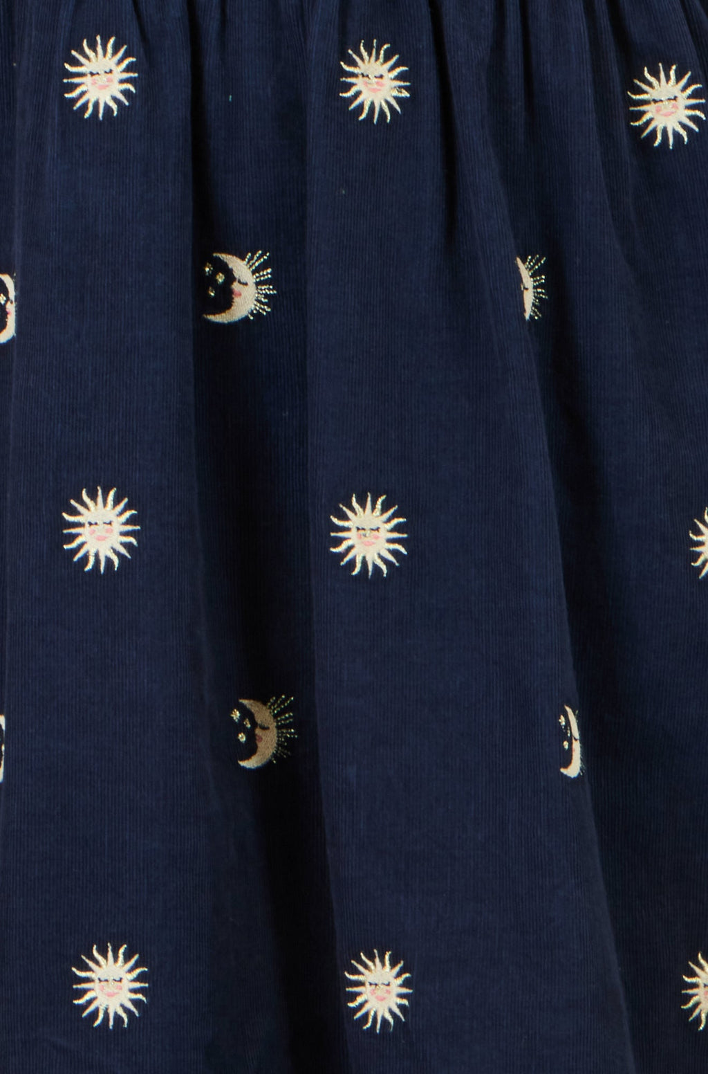 Yumi Navy Cosmic Embroidered Cord Tunic