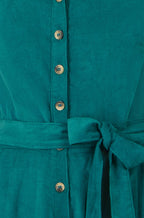 Yumi Teal Cord Relaxed Jumpsuit