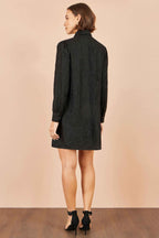 Yumi Black Scarf Tunic Dress