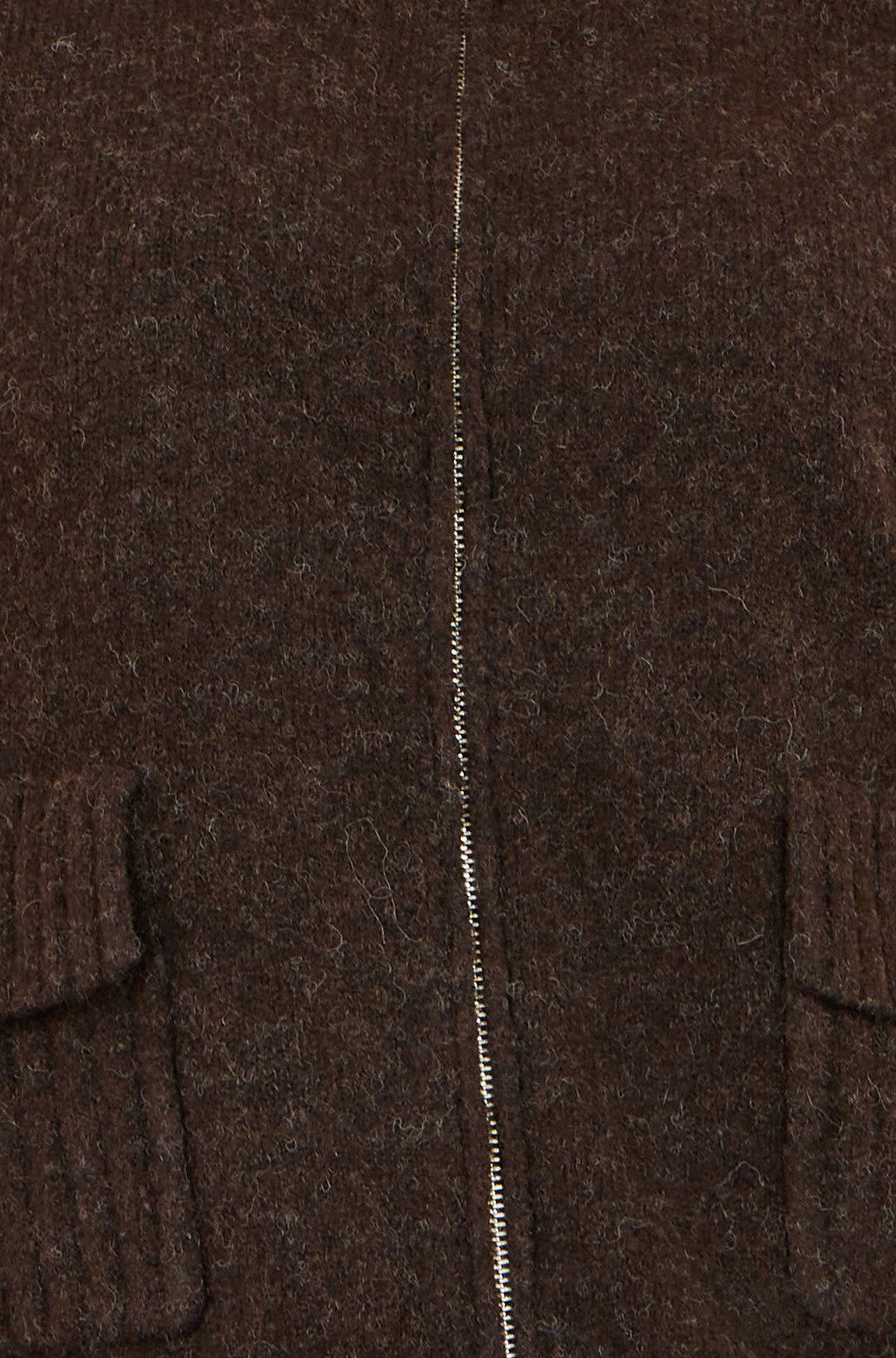 Yumi Brown Zip Up Cardigan