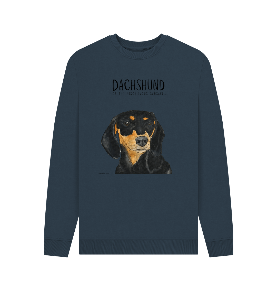 Mischievous Black & Tan Hot Dog Sweatshirt – For the Fearless Doxie Fans!