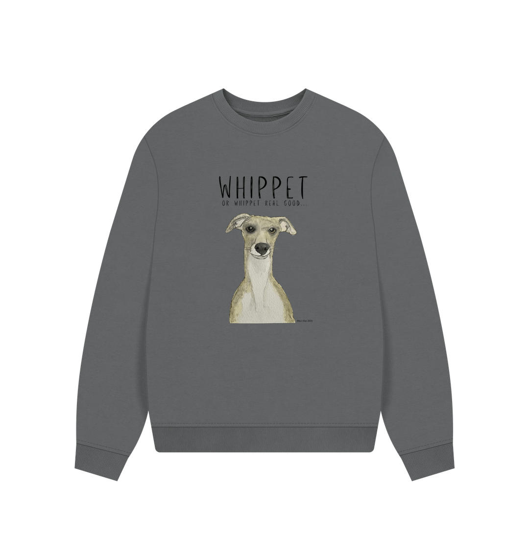Whippet-Inspired Women’s Oversized Sweatshirt: Cozy, Cool, and Zoomie-Approved!