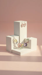 Abstract Oval Necklace & Earrings Set