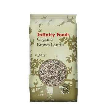 Infinity Foods Organic Whole Brown Lentils