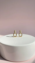 Square Pavé Drop & Dangle Earrings