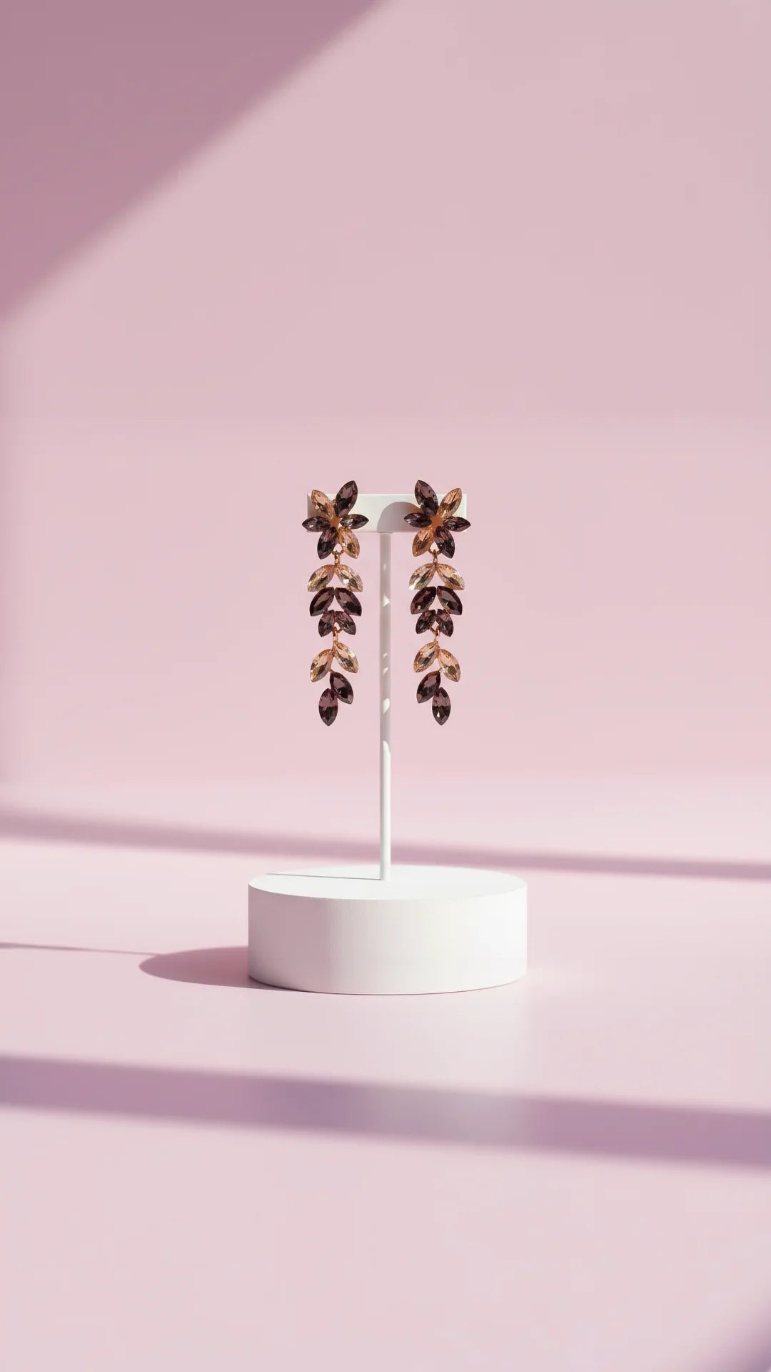 Floral Crystal Drop & Dangle Earrings