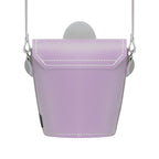 Handmade Leather Daisy Barrel Bag - Pastel Violet