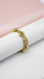 Skull Link Crystal Clasp Bracelet
