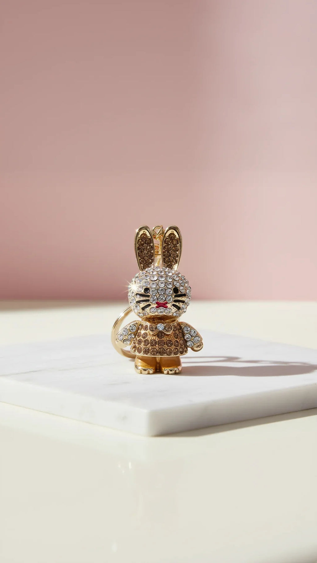 Bunny Rabbit Crystal Key Ring & Bag Charm