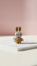 Bunny Rabbit Crystal Key Ring & Bag Charm