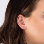 Beginnings LOVE Stud Earrings with Pave Cubic Zirconia