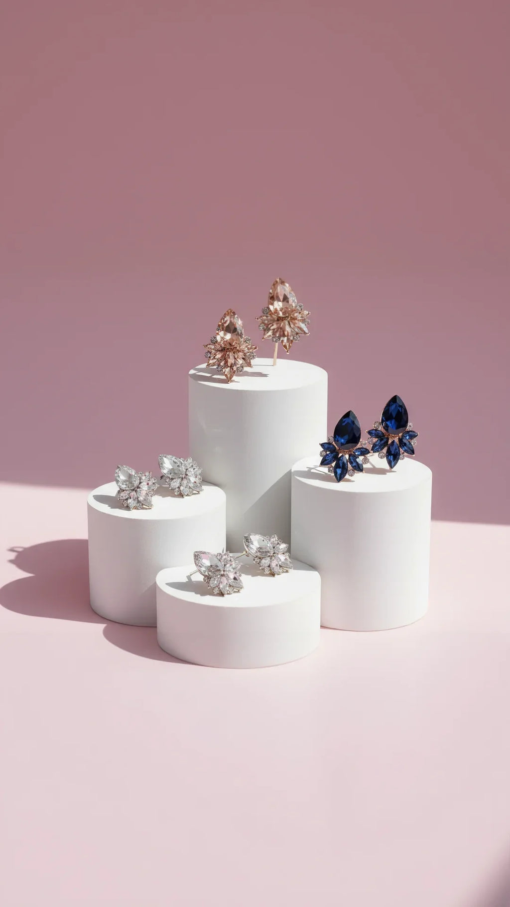Luxe Crystal Stud Earrings