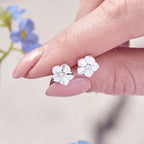 - Forget-Me-Not Silver Stud Earrings