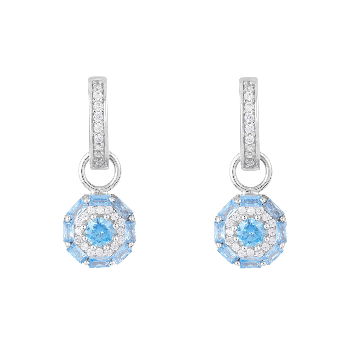 Something Blue Drop Earrings: Silver