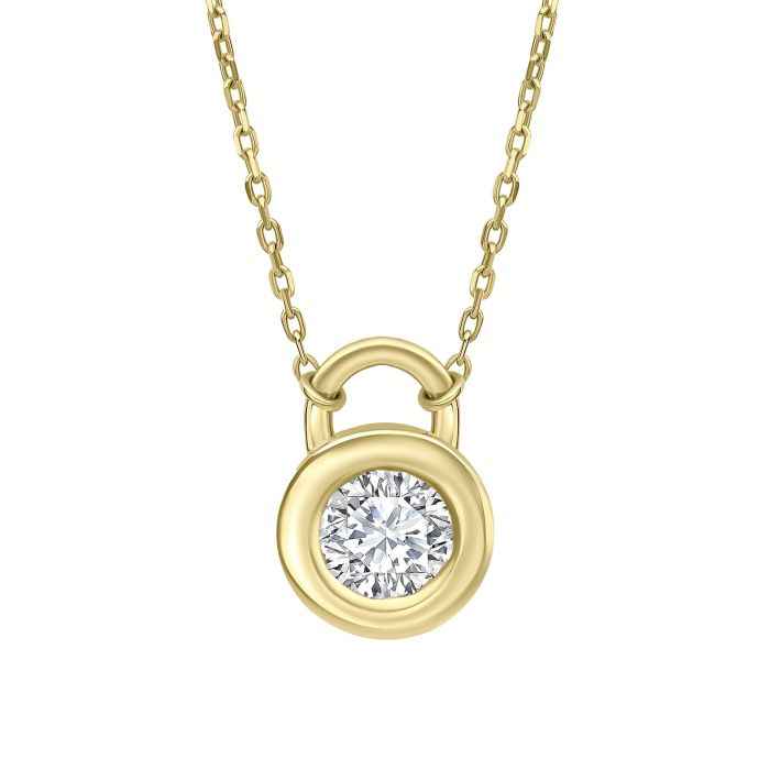 Elements Gold Bezel Set Necklace