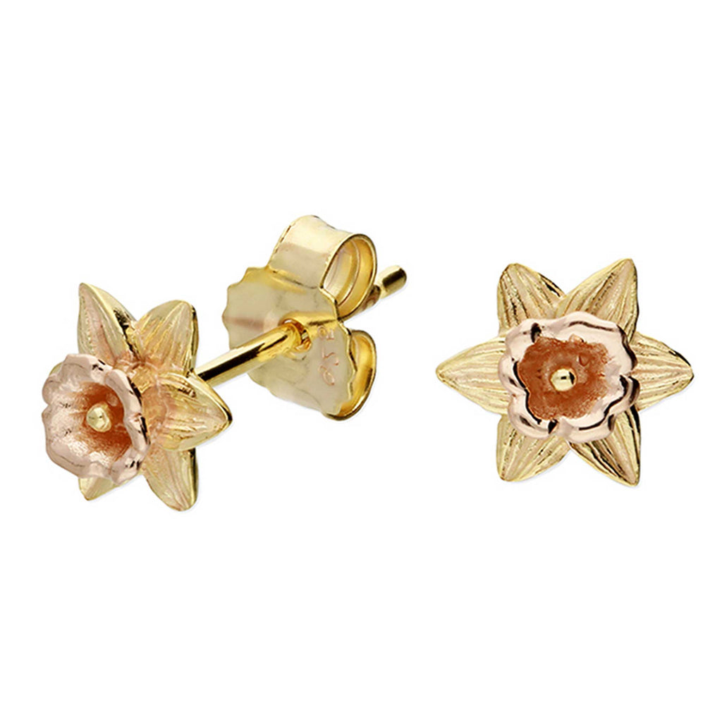 Daffodil Gold Vermeil Silver Studs