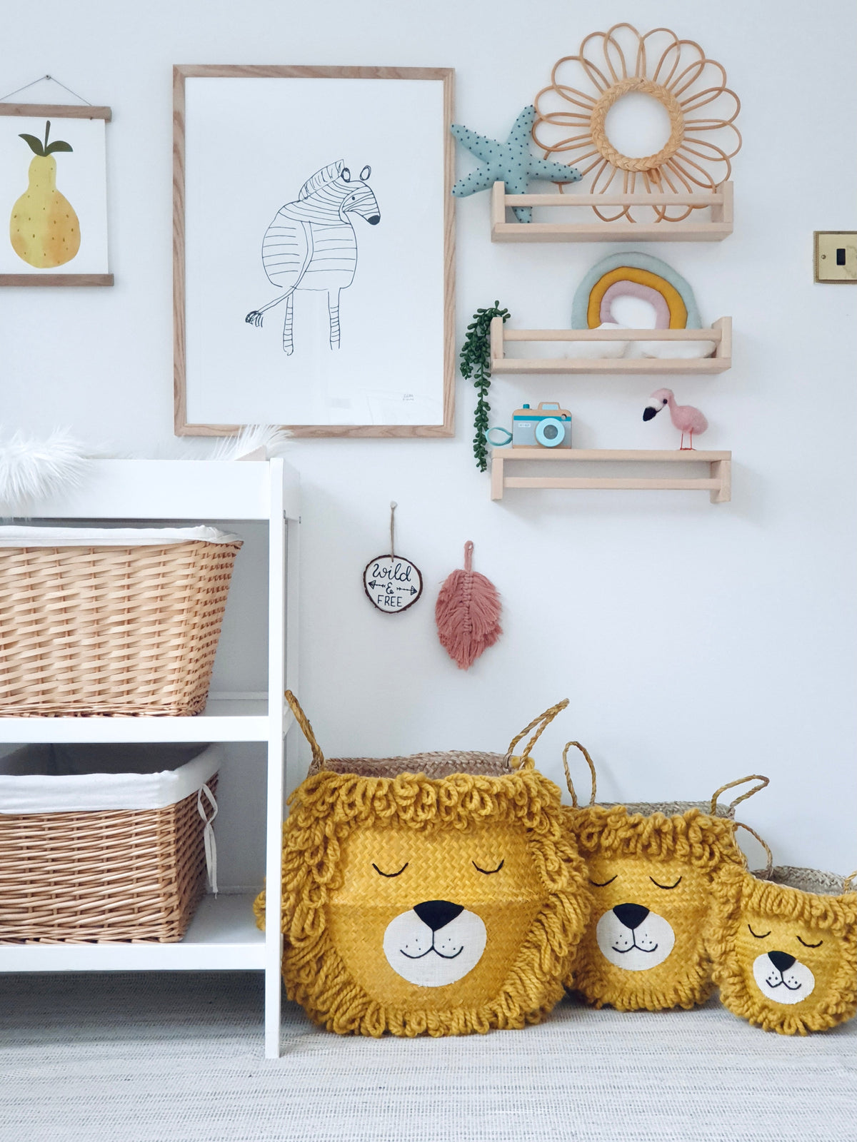 - Yellow Lion Basket - Extra Large