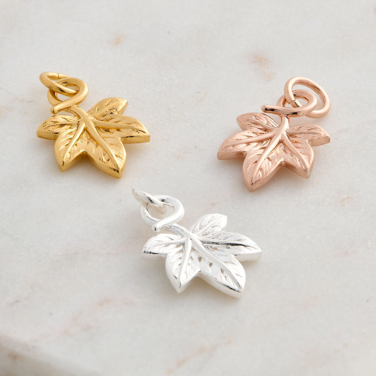 - Ivy Leaf Silver Charm