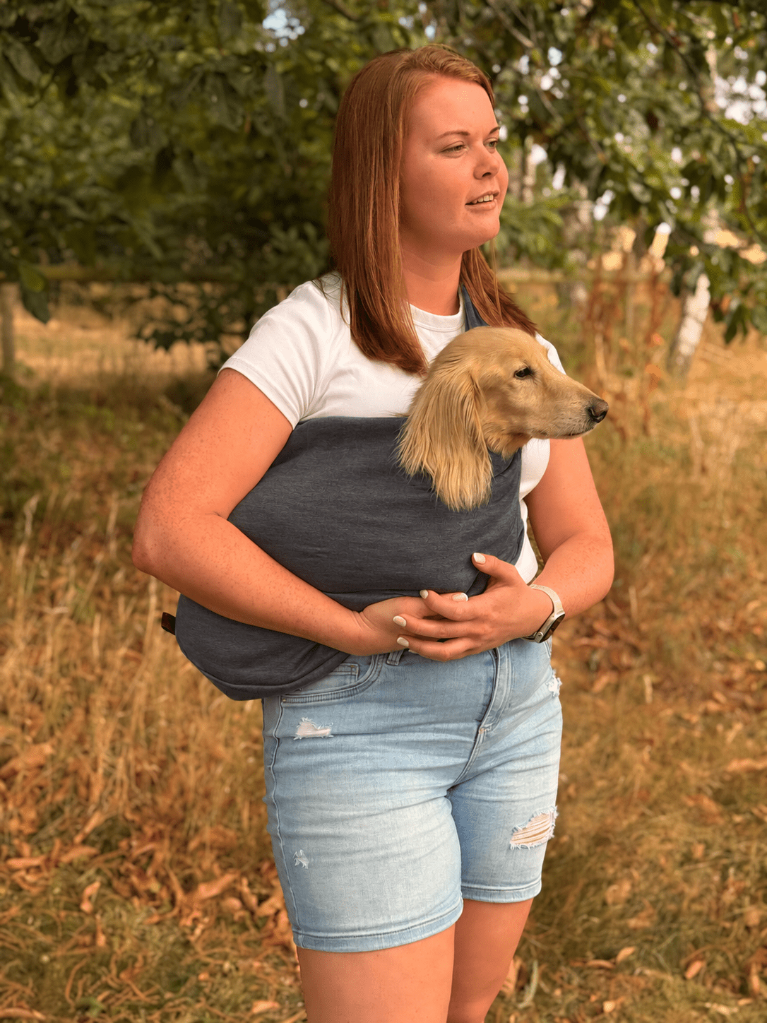 Lite Sweatshirt Dog Sling - Standard, Petite and Long Strap Sizes