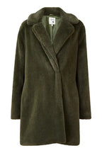 Yumi Green Faux Fur Coat