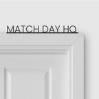 MATCH DAY HQ door topper and door tag