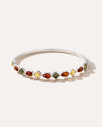 Multicolour Amber Geometric Bangle