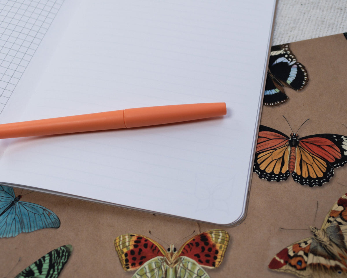 A5 Handmade Notebook with Vintage Butterfly Design