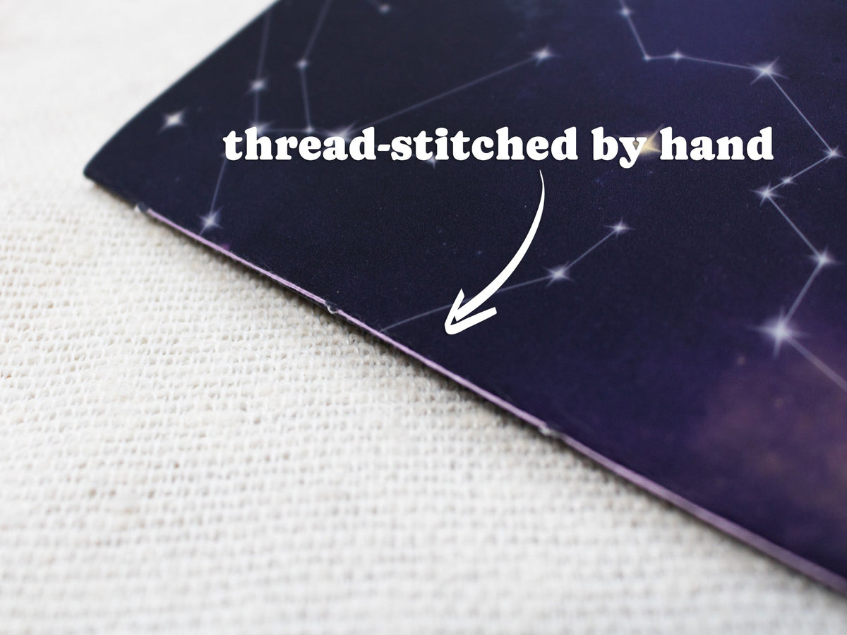 A5 Handmade Notebook with Cosmic Design