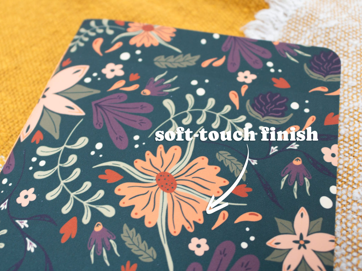 A5 Handmade Notebook with Autumnal Floral Design