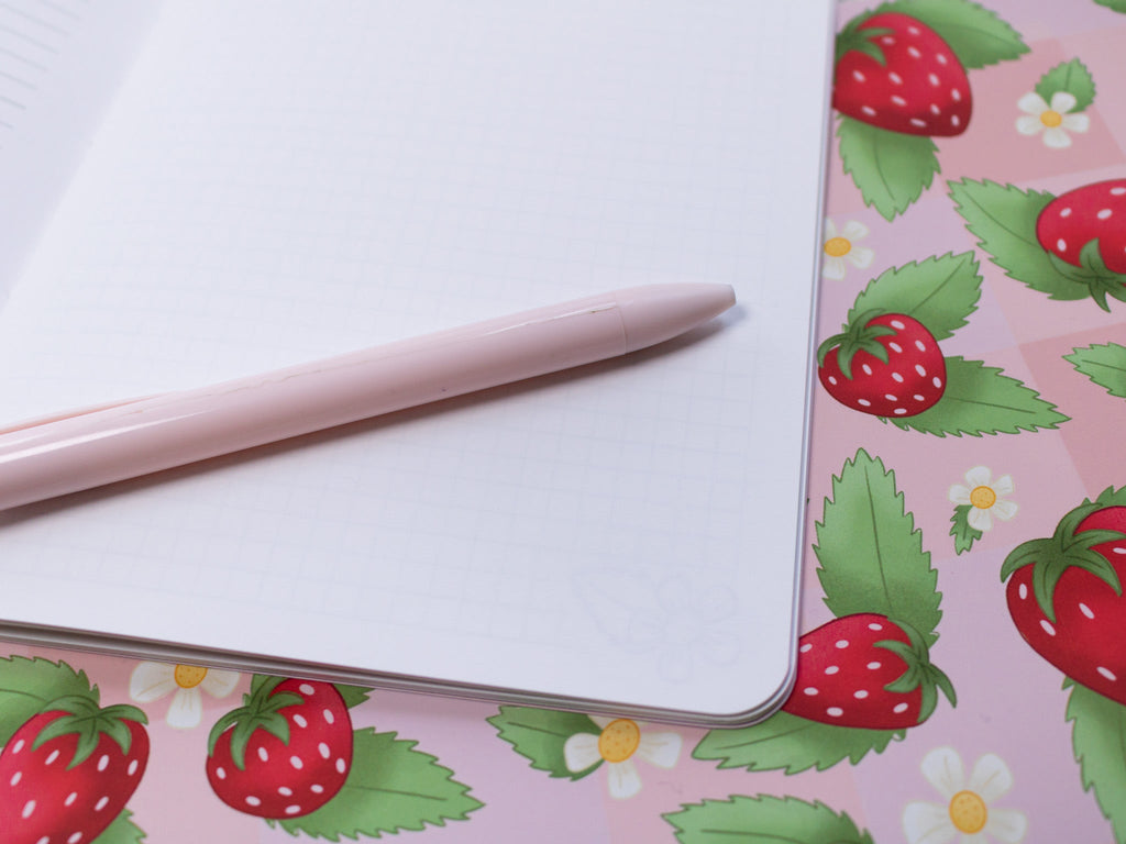 A5 Handmade Notebook with Strawberry Design