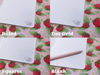 A5 Handmade Notebook with Strawberry Design