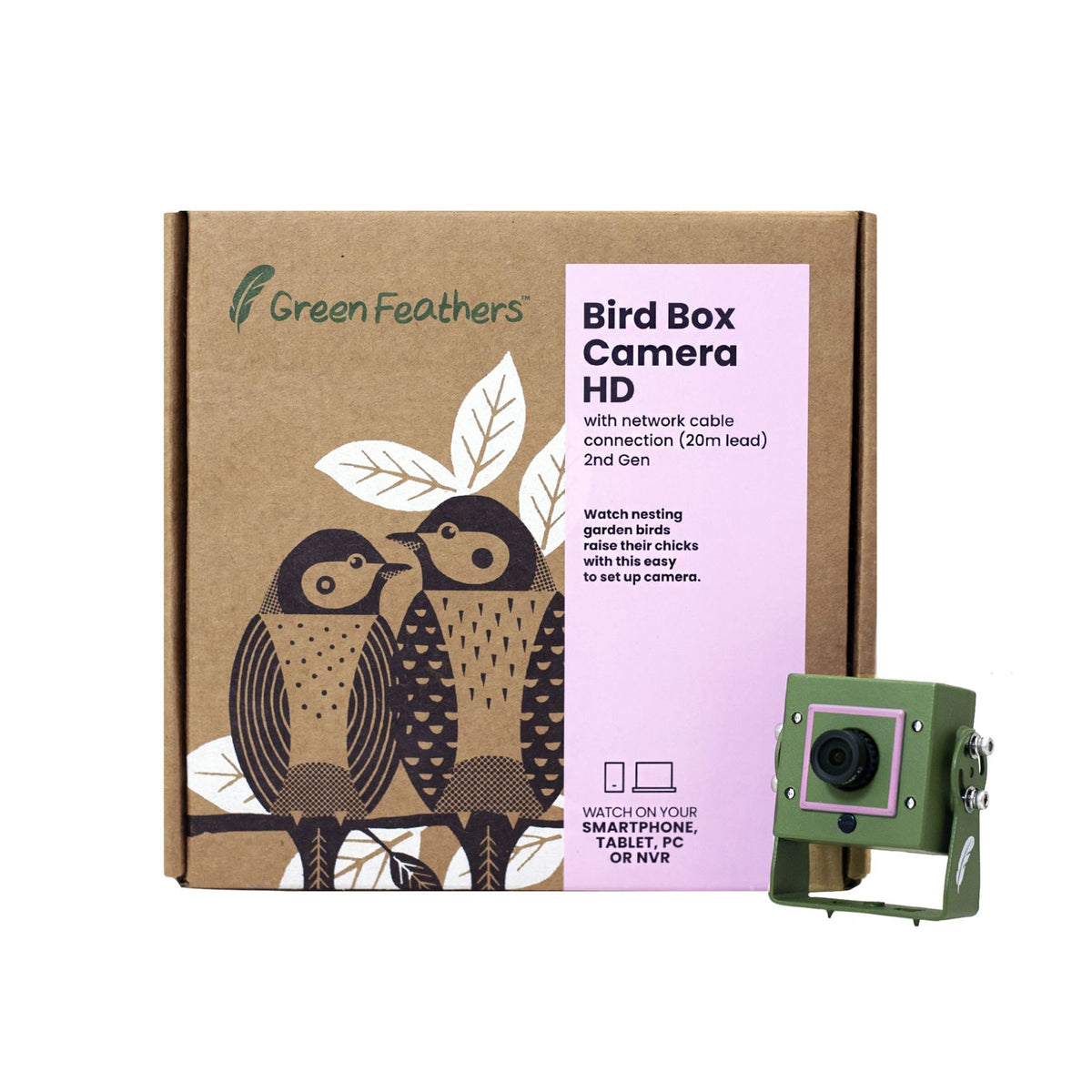 4MP 25fps Wired Network Bird Box HD Camera Starter Pack (2nd Gen)