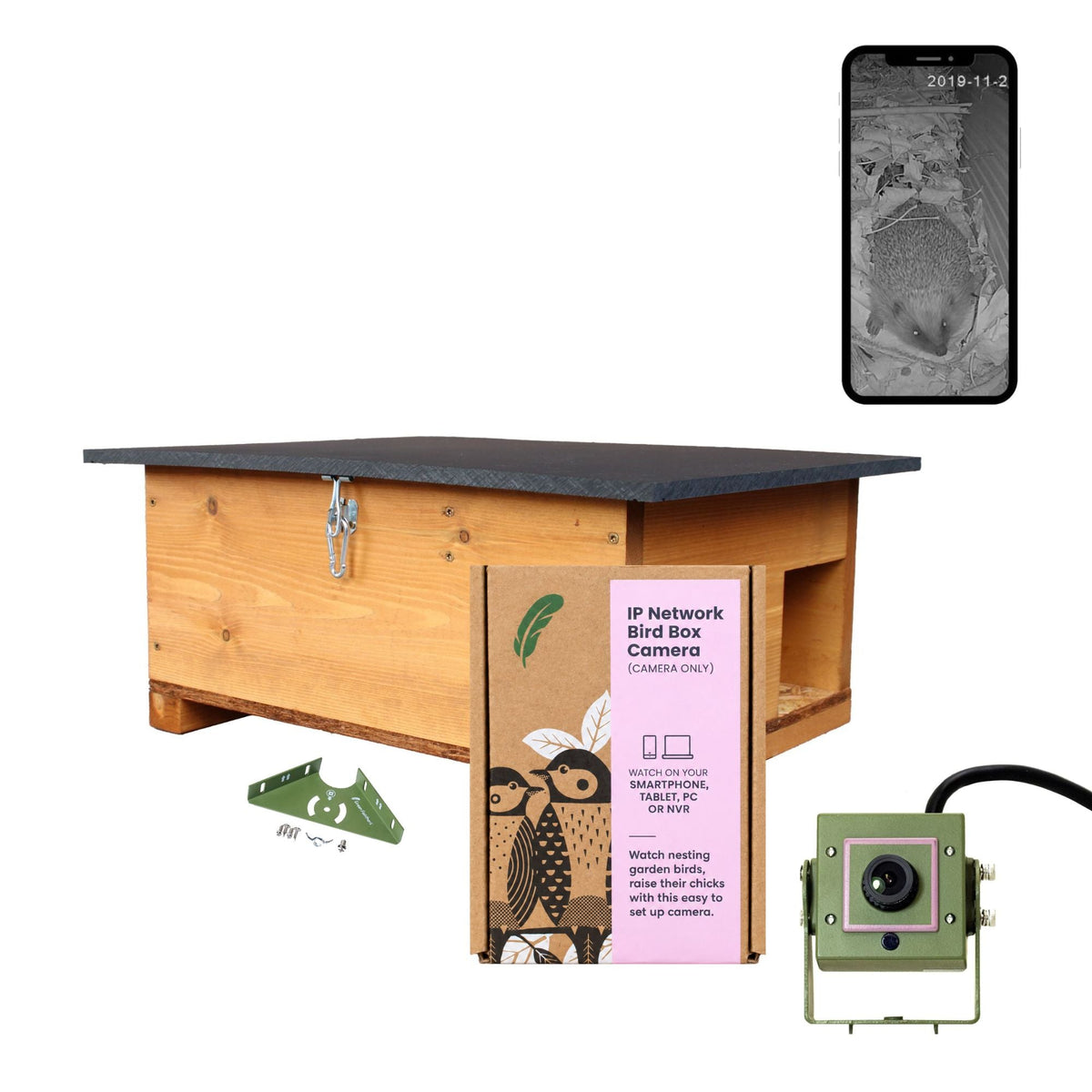 4MP 25fps Wired Network Hedgehog Box HD Camera Pack (2nd Gen)