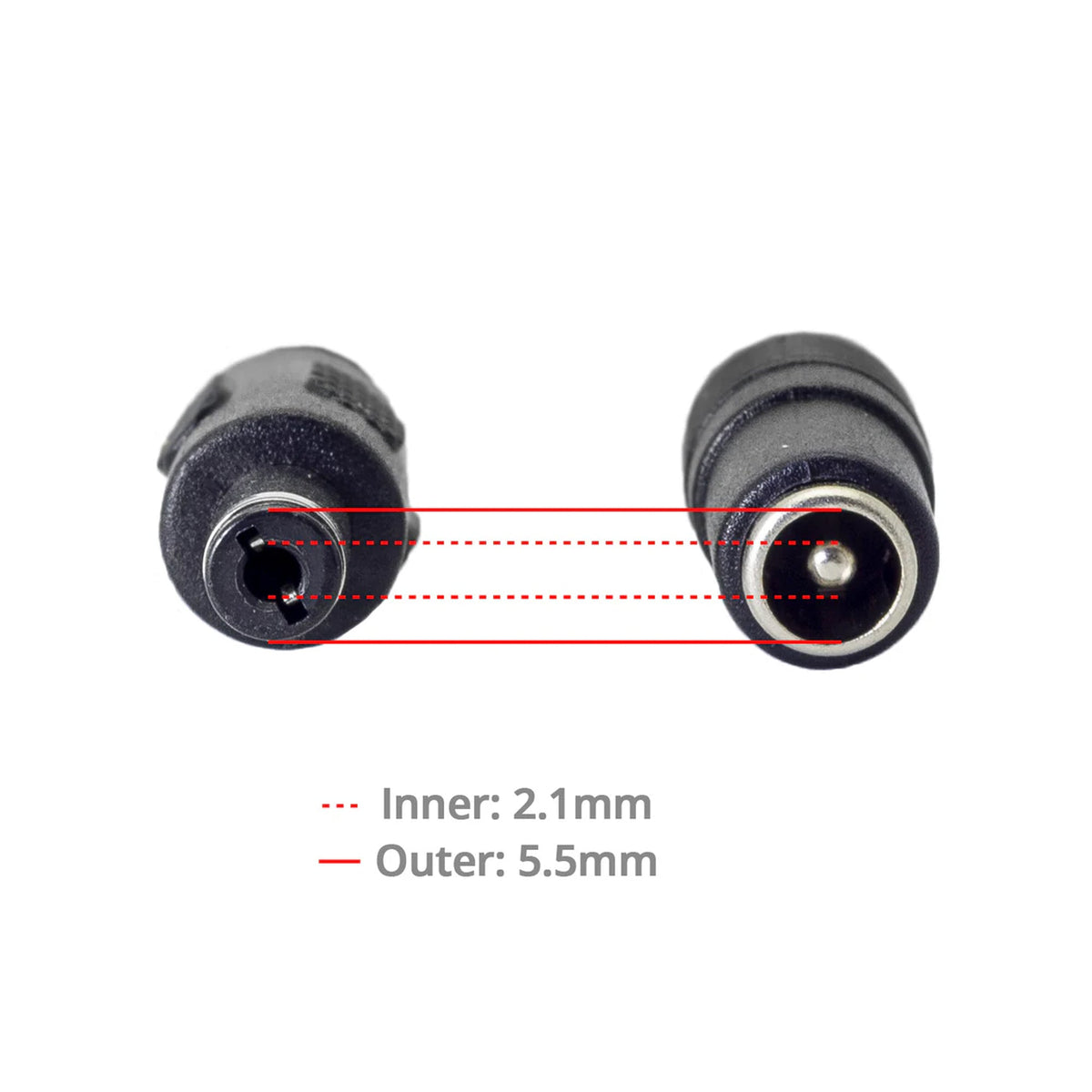 DC Power Extension Cable with 2.1mm/5.5mm Jack