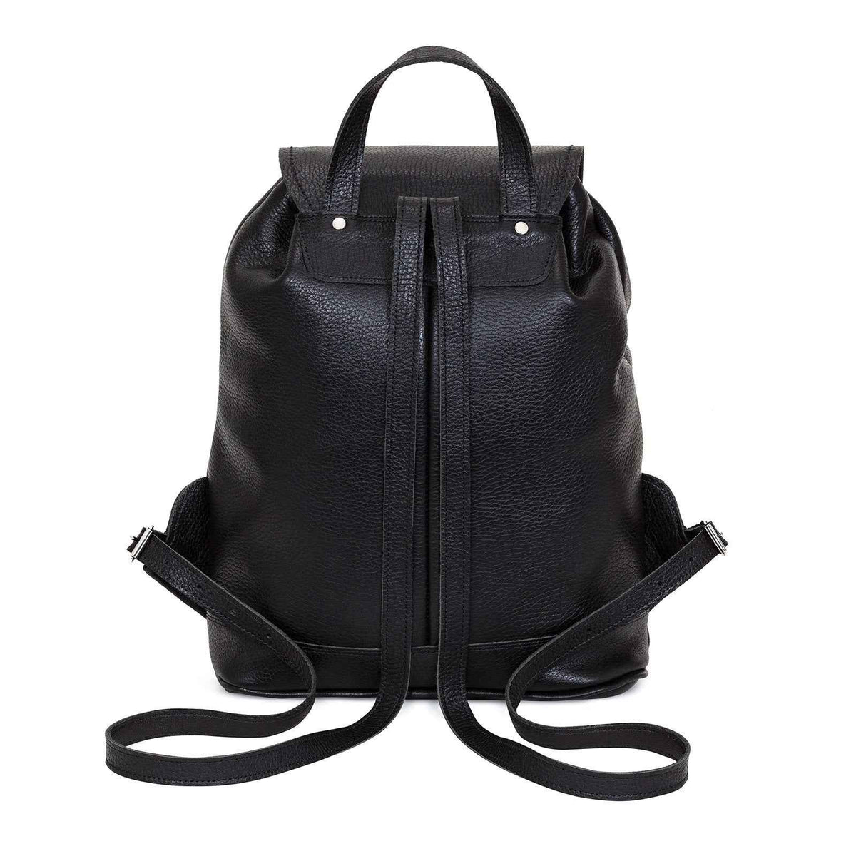 Soft Leather Backpack - Black & White Checkerboard