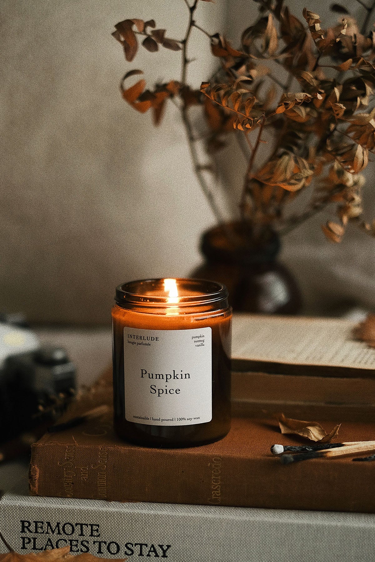 Pumpkin Spice Scented Candle With Lid