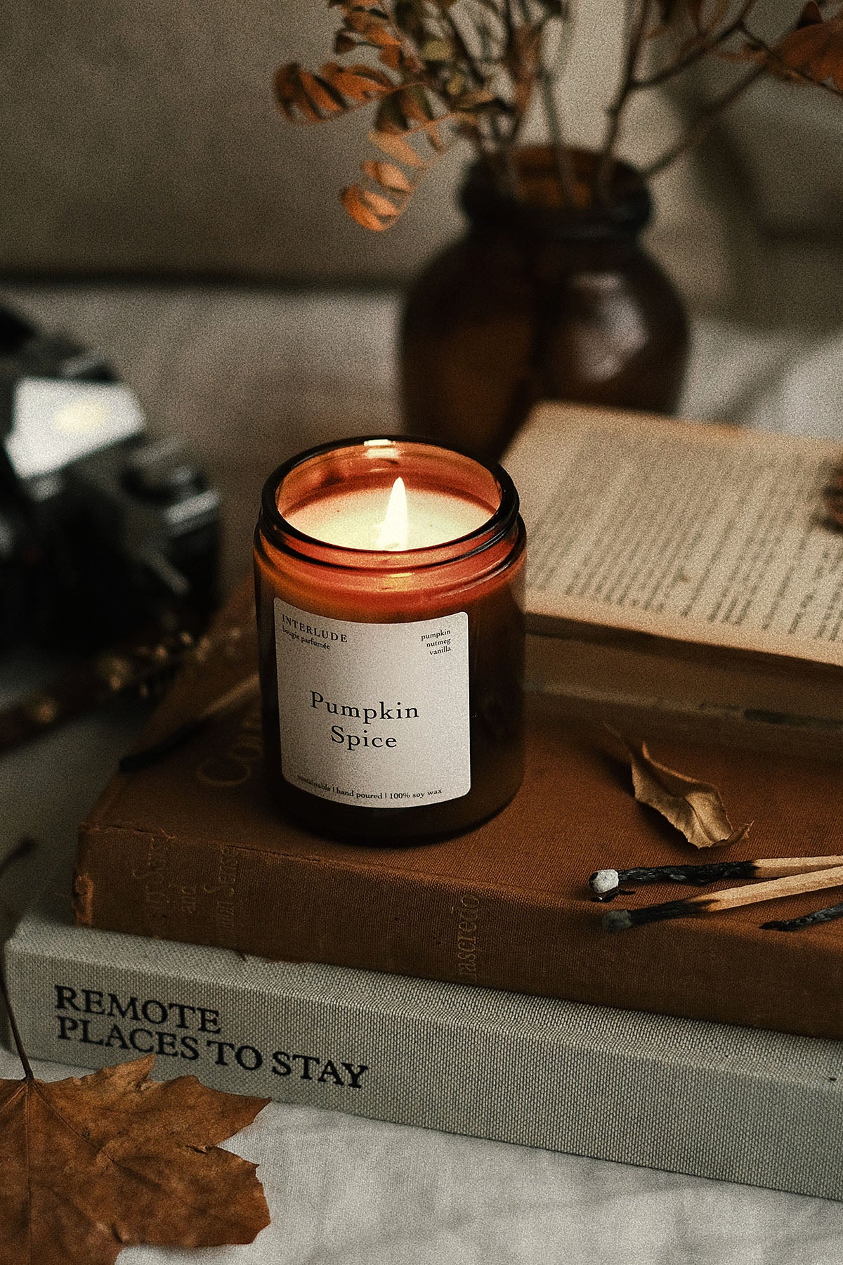 Pumpkin Spice Scented Candle With Lid