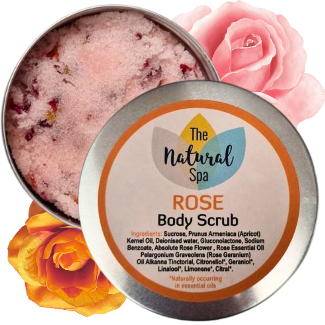 - Rose Sugar Scrub | Natural Exfoliating Body Scrub for Smooth, Glowing Skin | Vegan, Plastic-Free Skincare | 2 Size Options