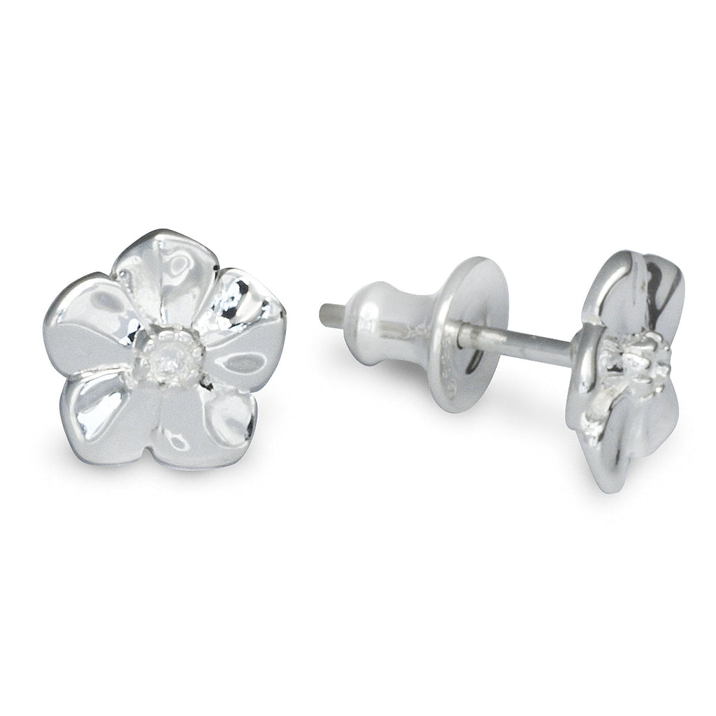 - Forget-Me-Not Silver Stud Earrings
