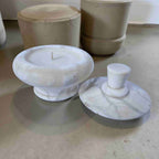 Repurposed Stone Trinket Dish Candle