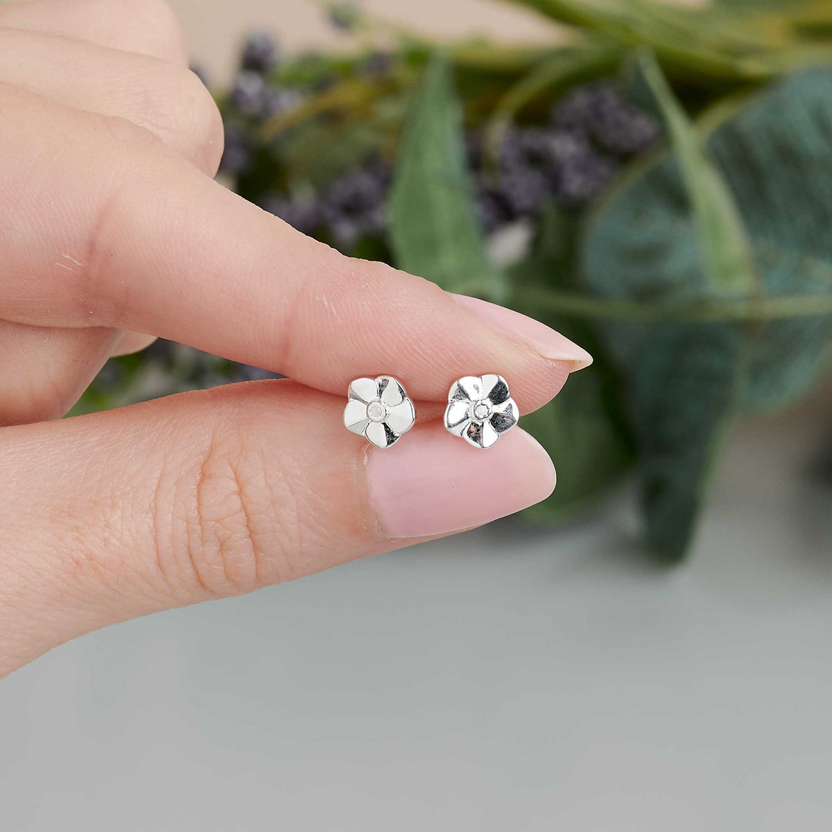 - Forget-Me-Not Tiny Silver Stud Earrings