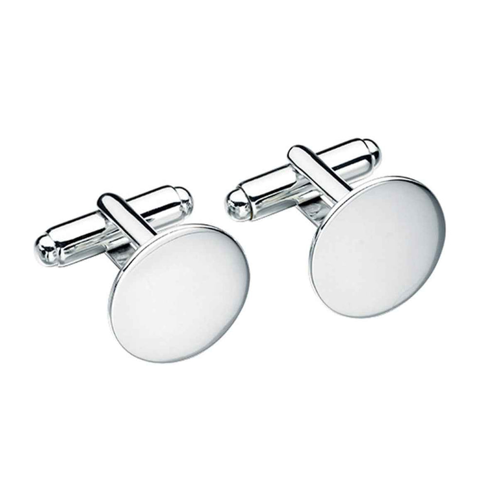 Beginnings Plain Round Cufflinks