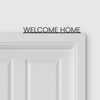 WELCOME HOME door topper and door tag