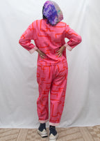 Organic Cotton & Linen Shirt - Galaxy Pink & Red